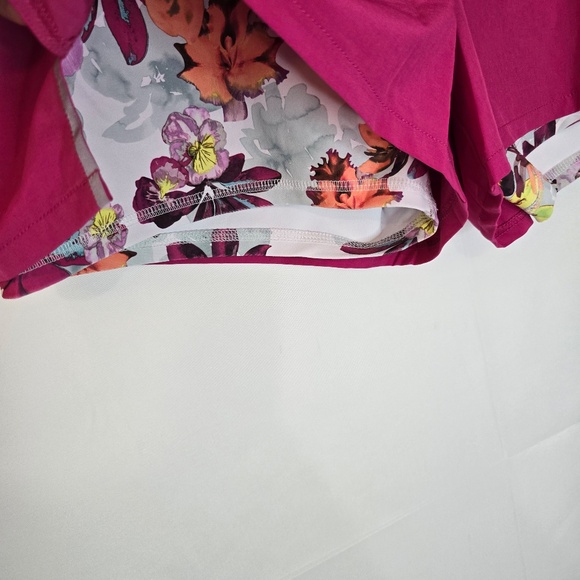 Athletic Works Pink Athletic Shorts Size XL - Floral Liner - Picture 4 of 4